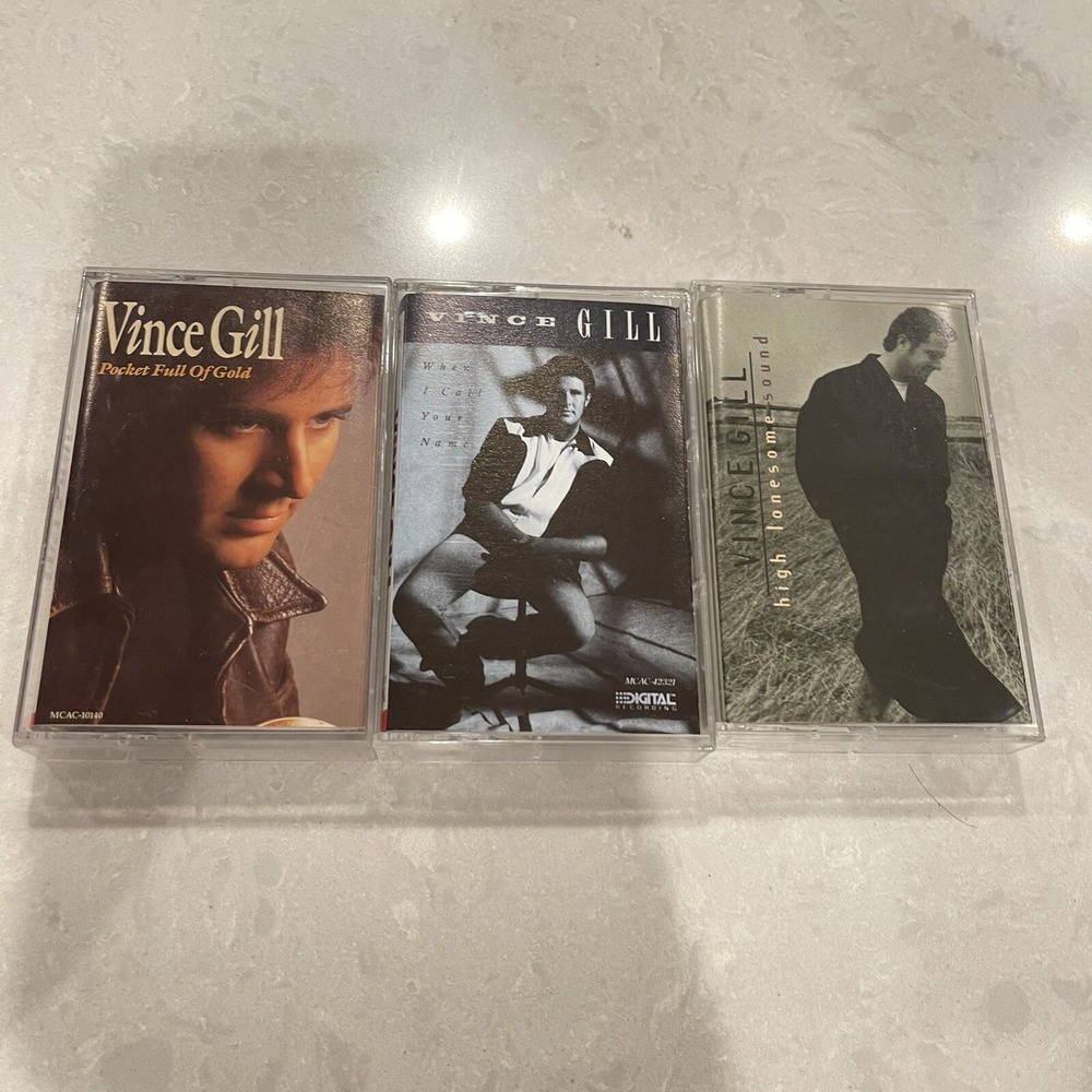 6 Vintage Vince Gill Cassette Tapes-Free Shipping